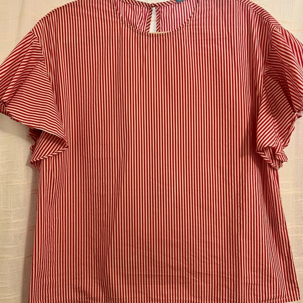J. McLaughlin | Pink & White Striped Women's Top